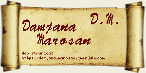 Damjana Marošan vizit kartica